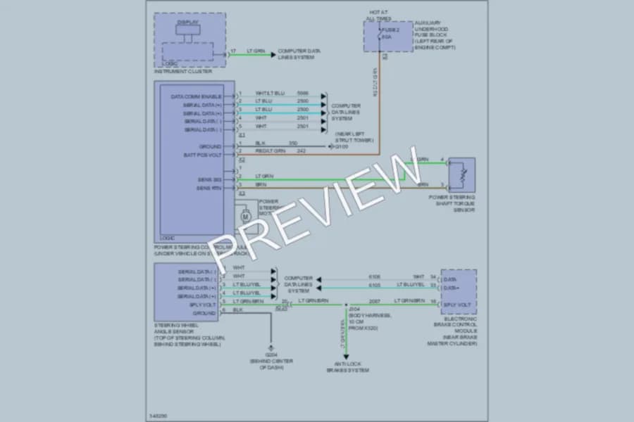 2011 Chevrolet Volt Electronic Power Steering wiring diagram preview