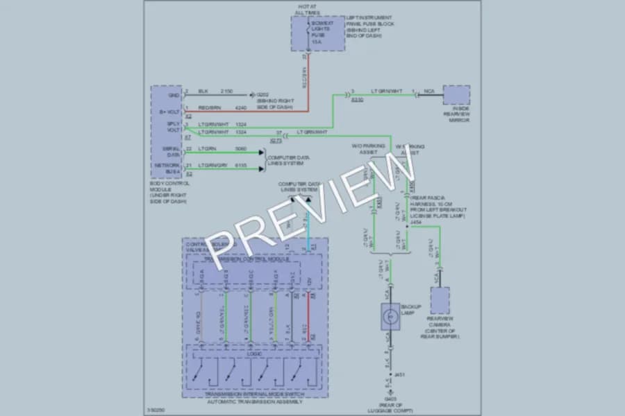 2011 Chevrolet Volt Exterior Lights wiring diagram preview