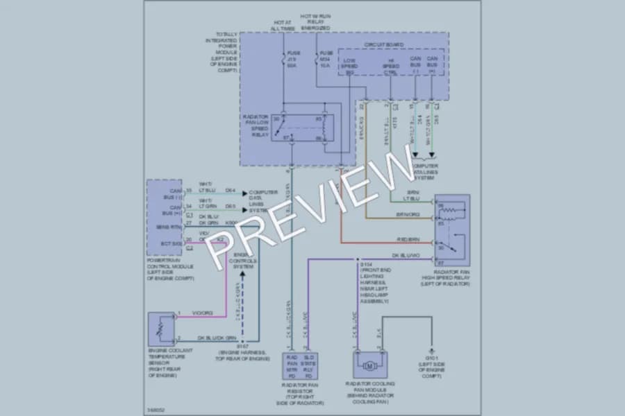 2011 Chrysler TownCountry Cooling Fan wiring diagram preview