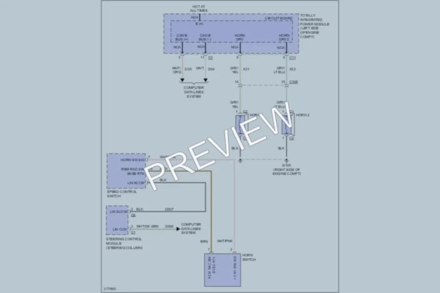 2011 Dodge Avenger Horn wiring diagram preview