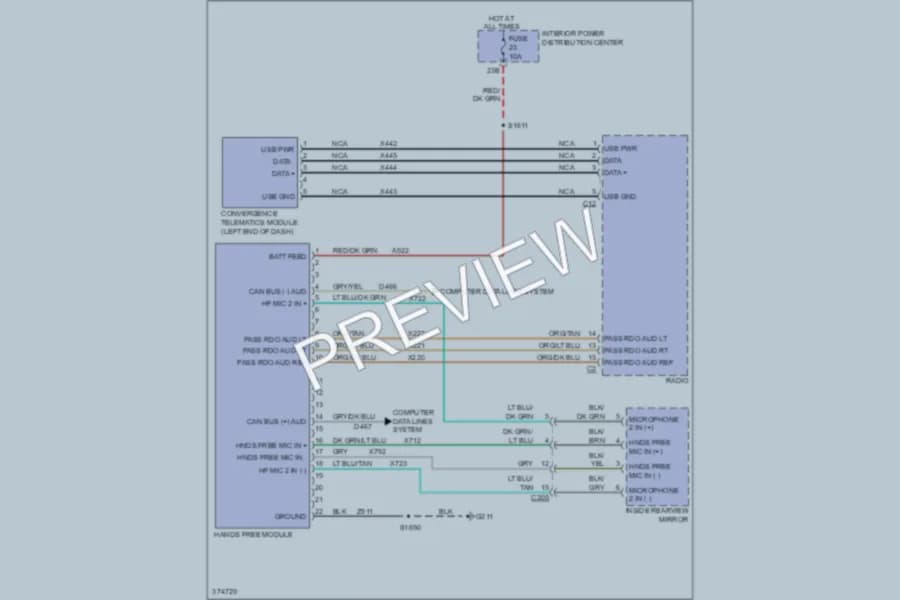 2011 Dodge Charger Radio wiring diagram preview