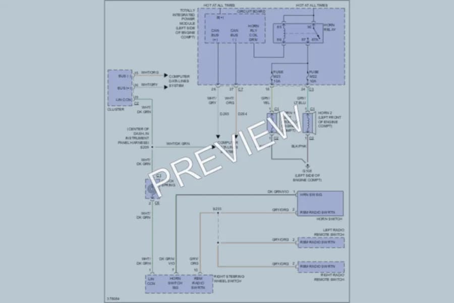 2011 Dodge Nitro Horn wiring diagram preview