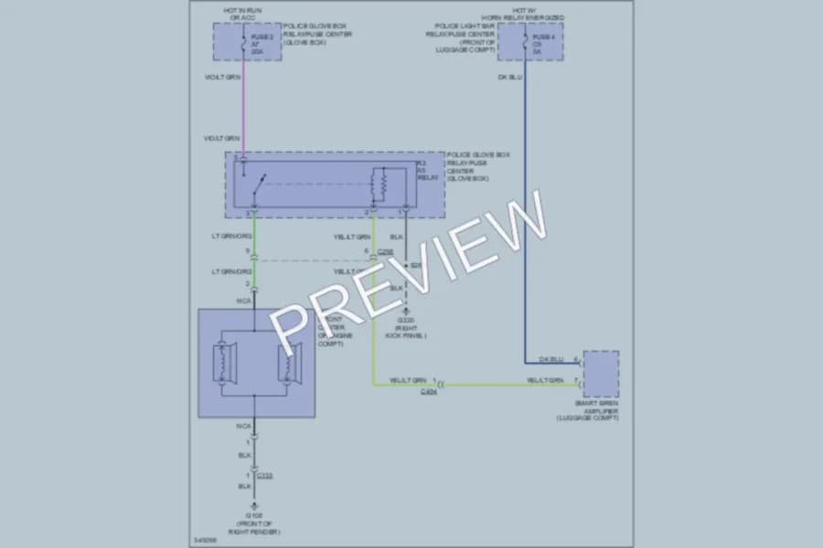 2011 Ford CrownVictoria Horn wiring diagram preview