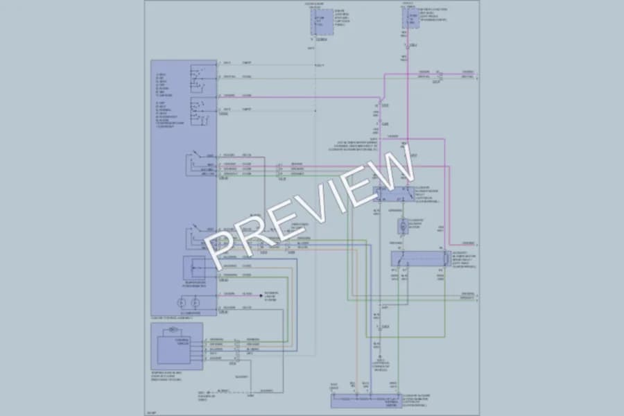 2011 Ford E150 Air Conditioning wiring diagram preview with protected circuit layout
