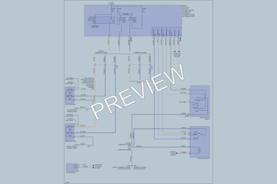 2011 Ford E150 Headlights wiring diagram preview with protected circuit layout