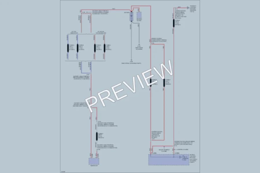 2011 Ford E150 Power Distribution wiring diagram preview with protected circuit layout
