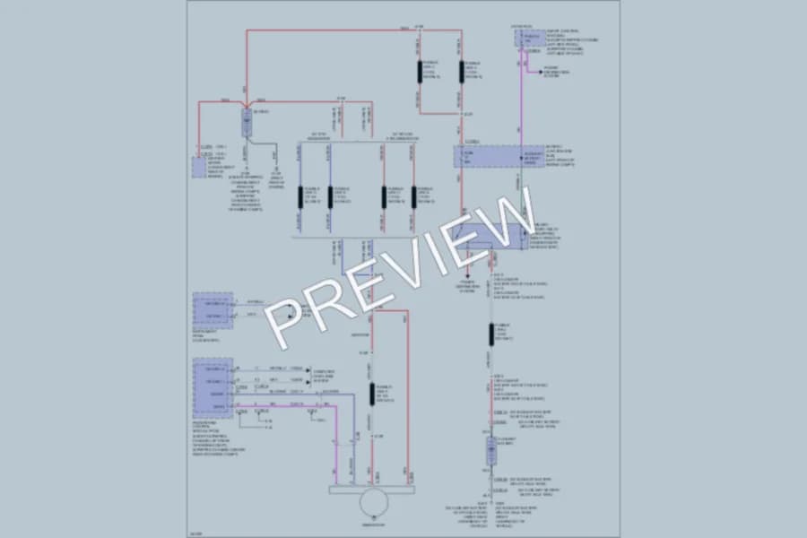 2011 Ford E150 Starting Charging wiring diagram preview with protected circuit layout
