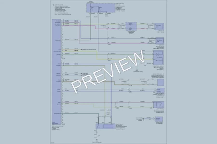 2011 Ford E150 Supplemental Restraints wiring diagram preview with protected circuit layout