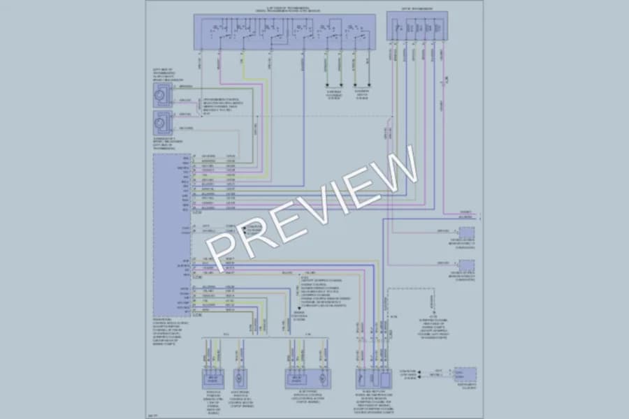2011 Ford E150 Transmission wiring diagram preview with protected circuit layout