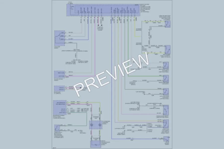 2011 Ford E250 Warning Systems wiring diagram preview with protected circuit layout