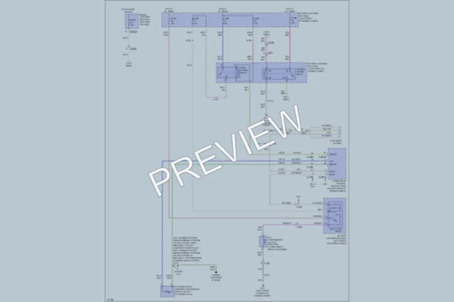 2011 Ford E350 Super Duty Air Conditioning wiring diagram preview with protected circuit layout