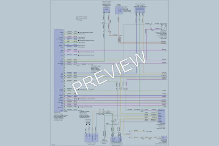 2011 Ford E350 Super Duty Engine Performance wiring diagram preview with protected circuit layout
