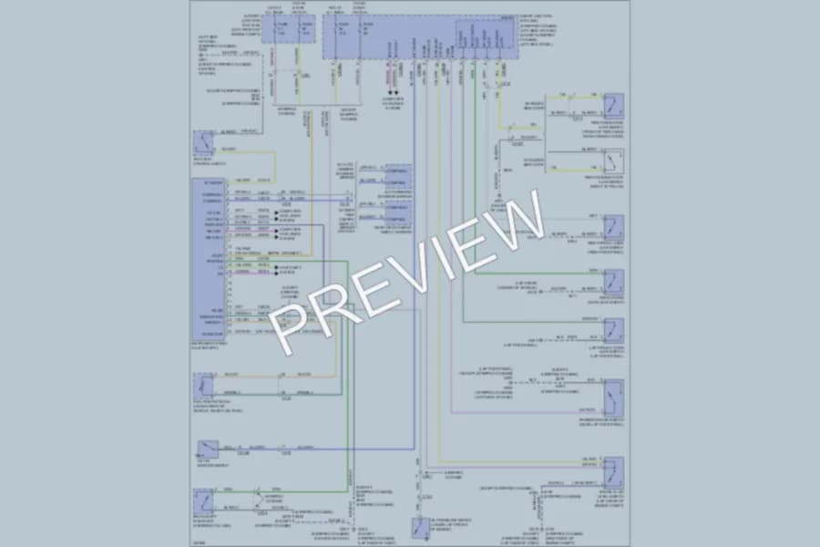 2011 Ford E350 Super Duty Instrument Cluster wiring diagram preview with protected circuit layout
