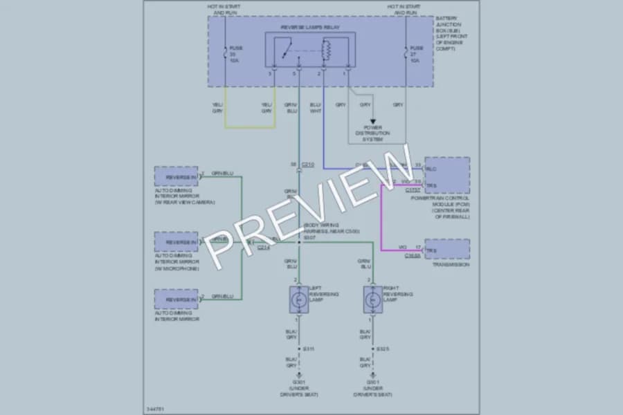 2011 Ford Escape Exterior Lights wiring diagram preview