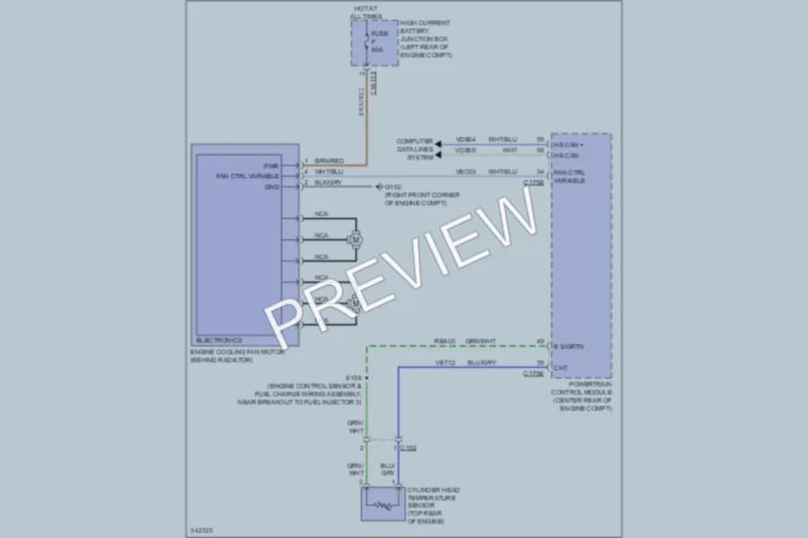 2011 Ford Explorer Cooling Fan wiring diagram preview