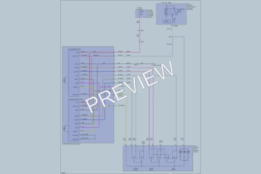 2011 Ford Explorer Power Top Sunroof wiring diagram preview