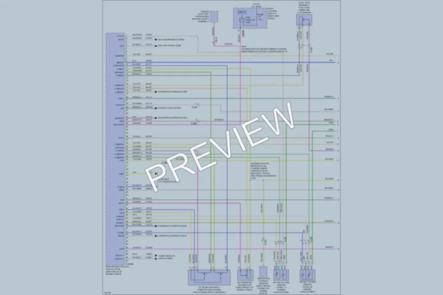 2011 Ford F150 Engine Performance wiring diagram preview with protected circuit layout