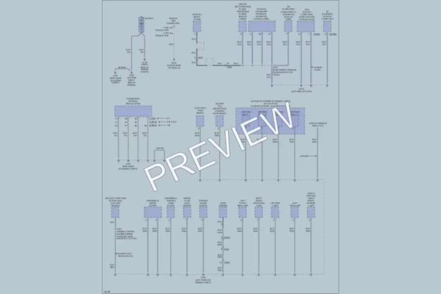 2011 Ford F150 Ground Distribution wiring diagram preview with protected circuit layout