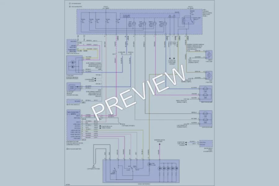 2011 Ford F150 Headlights wiring diagram preview with protected circuit layout