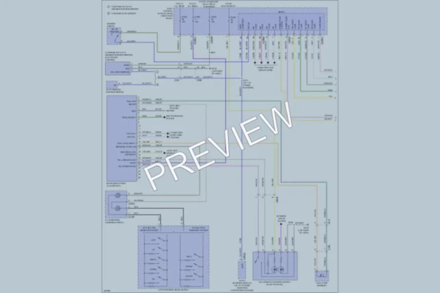 2011 Ford F150 Instrument Cluster wiring diagram preview with protected circuit layout