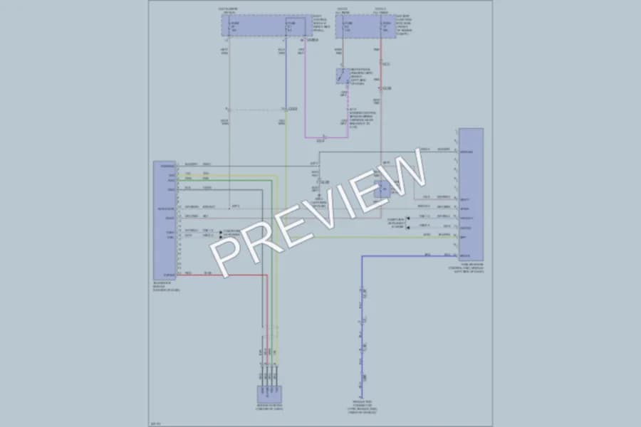2011 Ford F150 Navigation wiring diagram preview with protected circuit layout