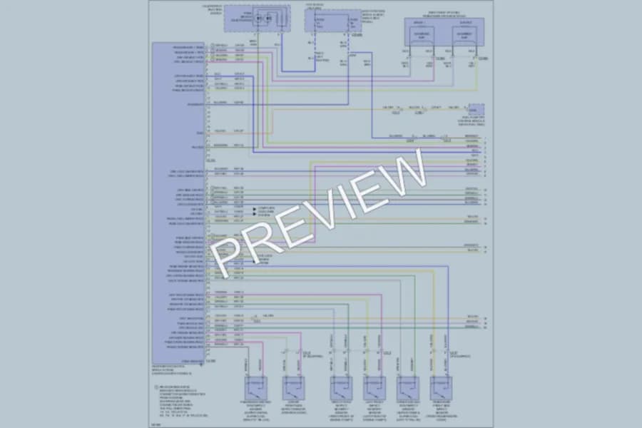 2011 Ford F150 Supplemental Restraints wiring diagram preview with protected circuit layout