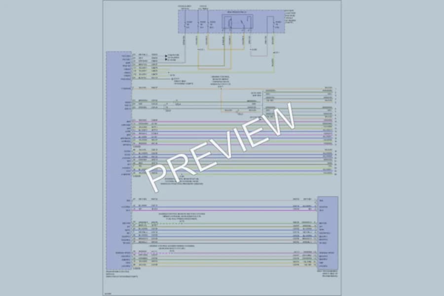 2011 Ford F150 Transmission wiring diagram preview with protected circuit layout