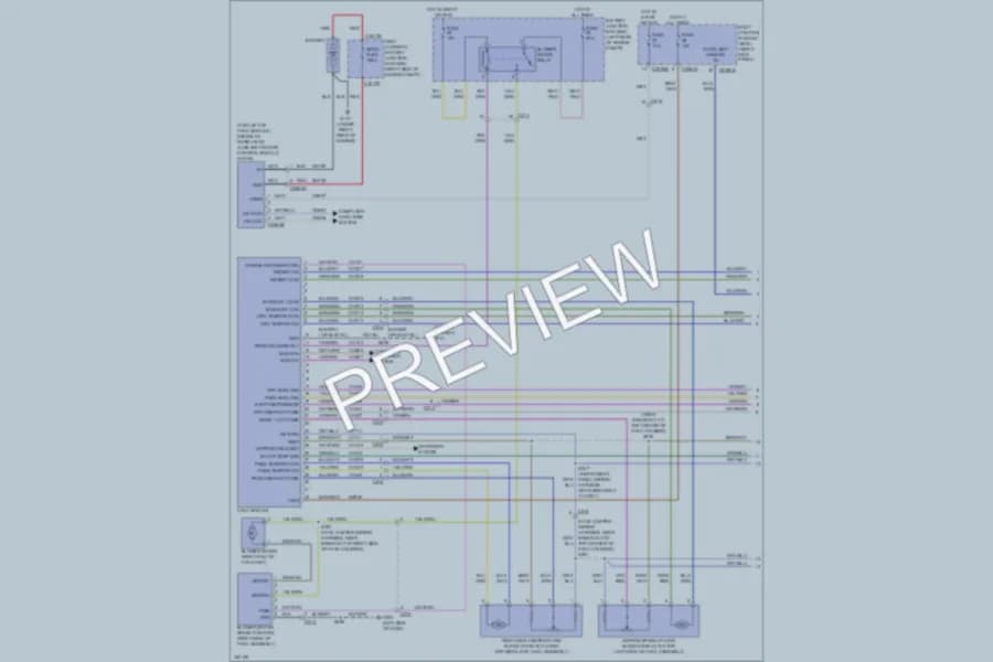 2011 Ford F250 Super Duty Air Conditioning wiring diagram preview with protected circuit layout