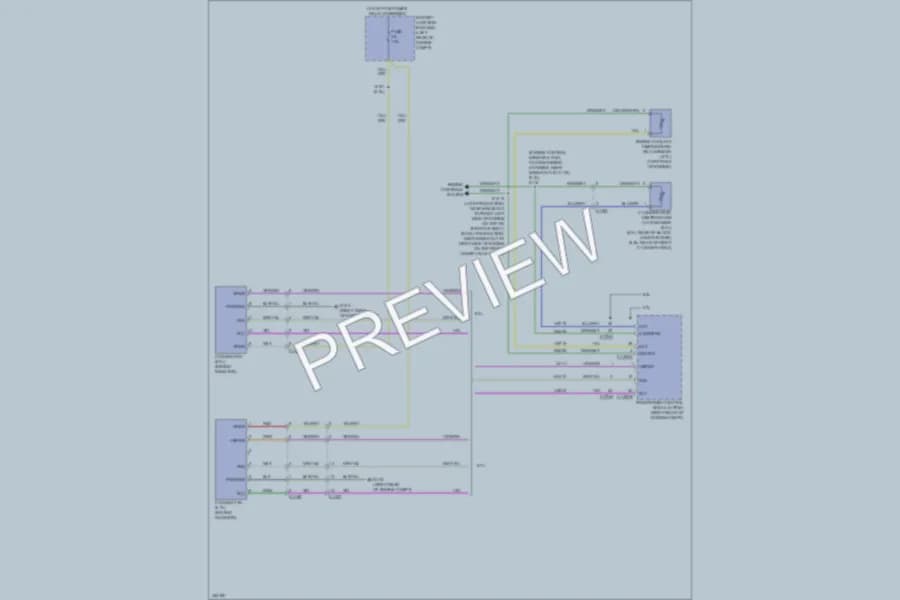 2011 Ford F250 Super Duty Cooling Fan wiring diagram preview with protected circuit layout