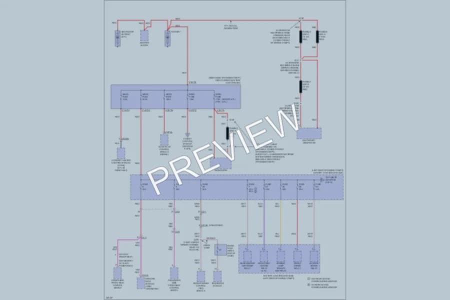 2011 Ford F250 Super Duty Power Distribution wiring diagram preview with protected circuit layout