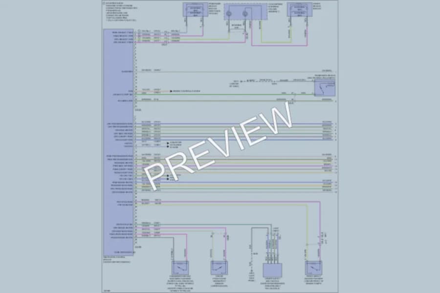 2011 Ford F250 Super Duty Supplemental Restraints wiring diagram preview with protected circuit layout