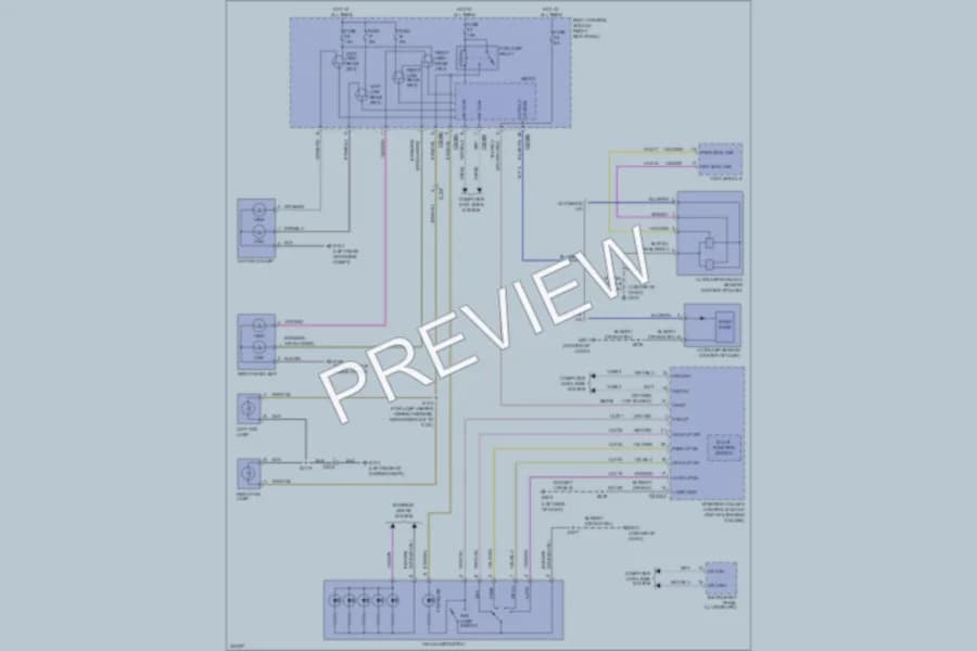 2011 Ford F350 Super Duty Headlights wiring diagram preview with protected circuit layout