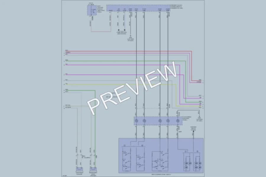 2011 Ford F150 Radio wiring diagram preview with protected circuit layout