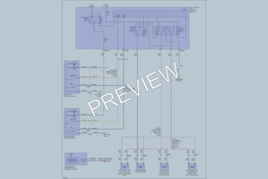 2011 Ford F450ChsCab Power Door Locks wiring diagram preview