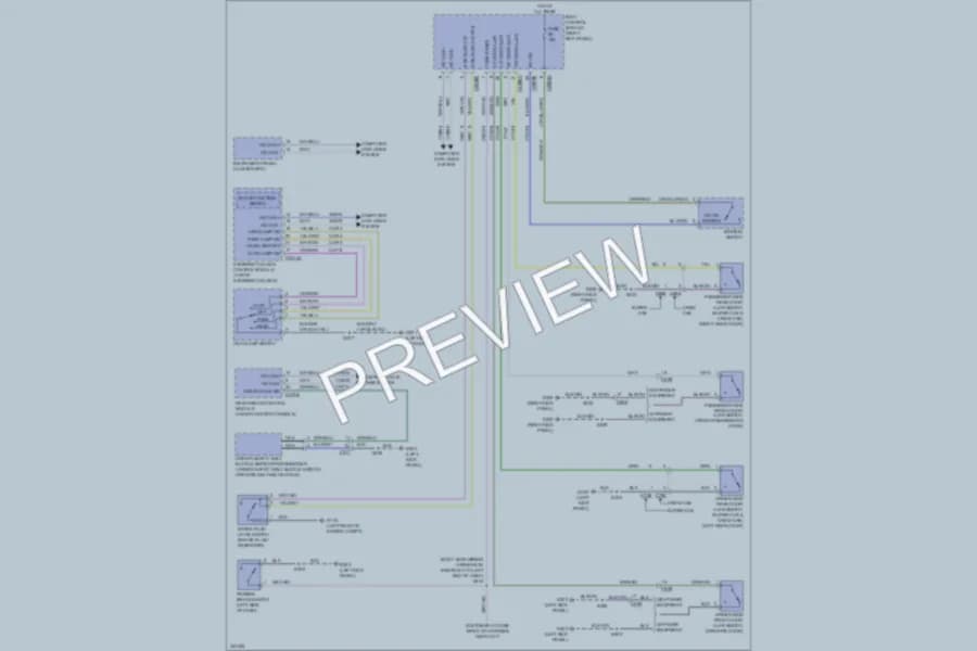 2011 Ford F450ChsCab Warning Systems wiring diagram preview