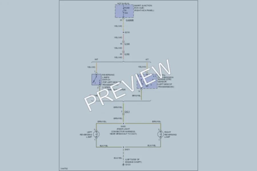 2011 Ford Ranger Exterior Lights wiring diagram preview