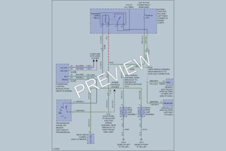 2011 Ford TransitConnect Exterior Lights wiring diagram preview