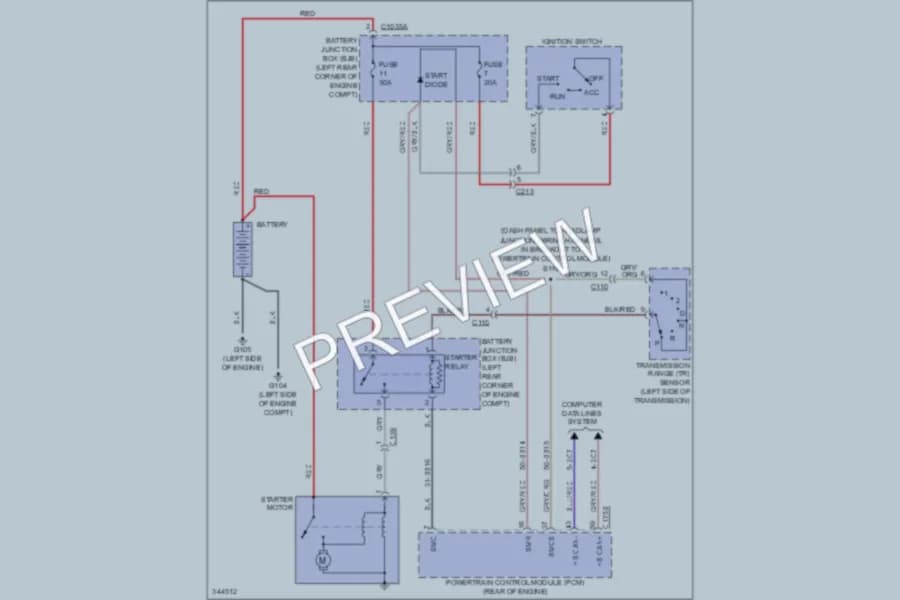 2011 Ford TransitConnect Starting Charging wiring diagram preview
