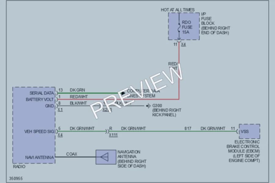 2011 GMC Acadia Navigation wiring diagram preview