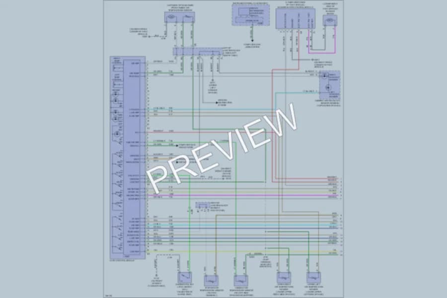 2011 GMC 1500 Air Conditioning wiring diagram preview with protected circuit layout