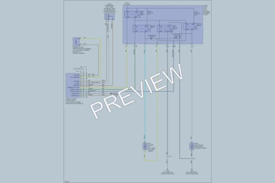 2011 GMC 3500 Hd Cooling Fan wiring diagram preview with protected circuit layout