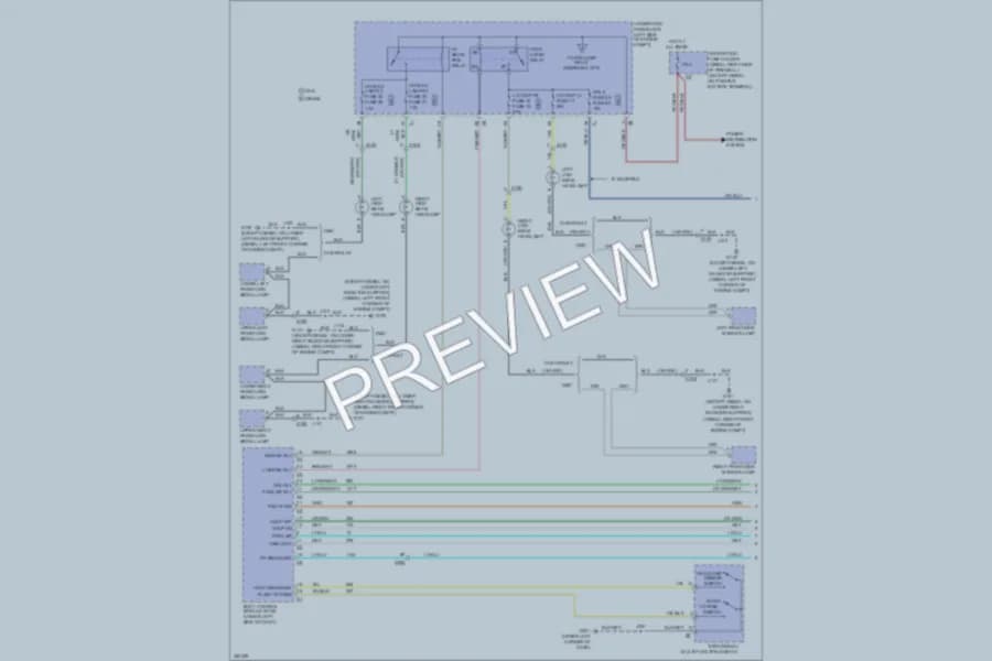 2011 GMC 3500 Hd Headlights wiring diagram preview with protected circuit layout