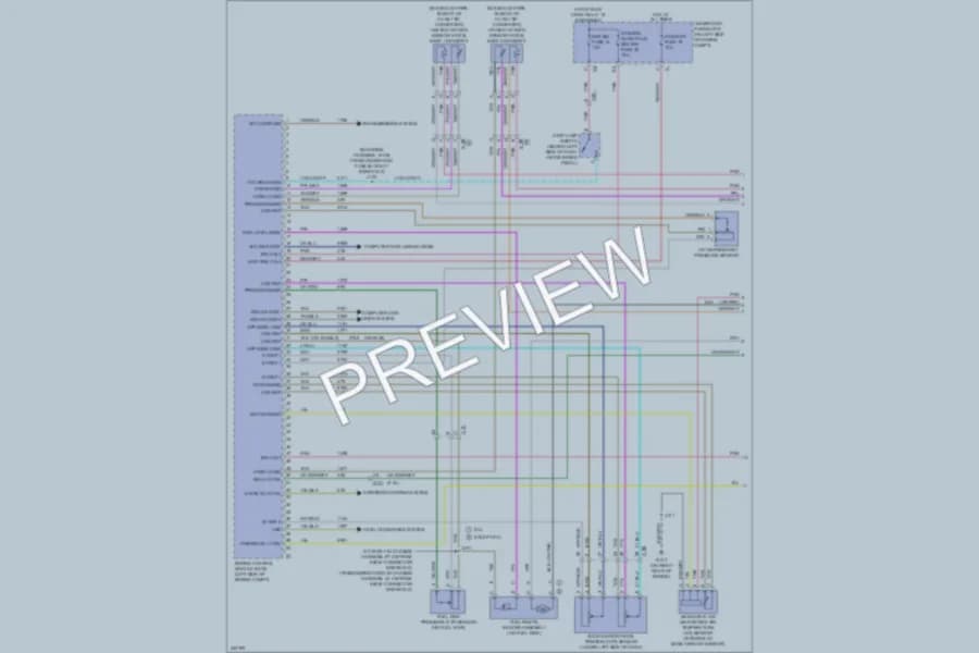 2011 GMC G3500 Engine Performance wiring diagram preview with protected circuit layout