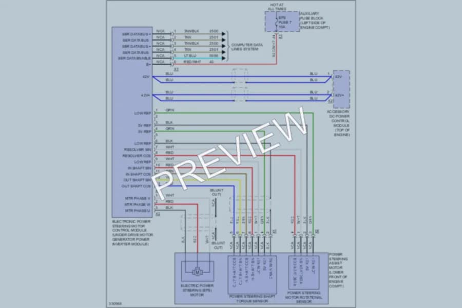 2011 GMC YukonDenali Electronic Power Steering wiring diagram preview