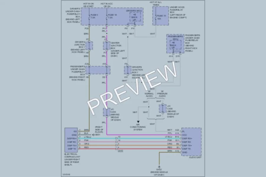 2011 Honda Accord Navigation wiring diagram preview