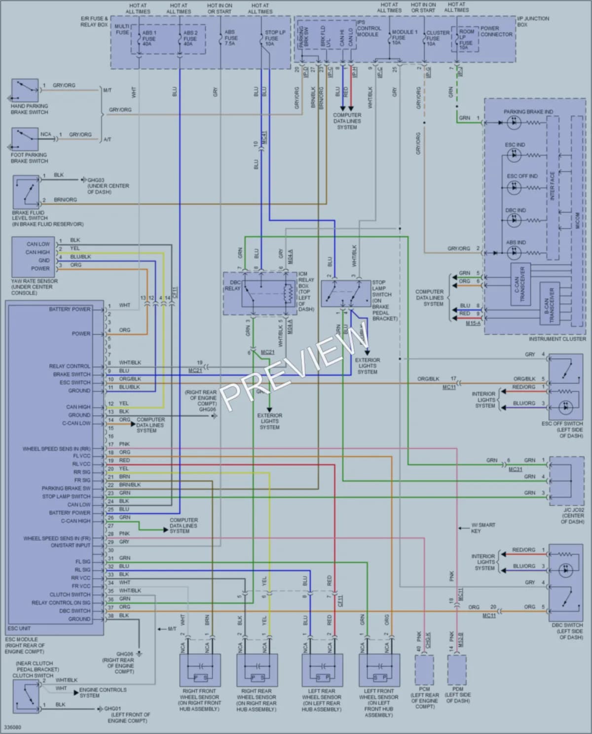 2011 Hyundai Tucson Anti Lock Brakes wiring diagram preview