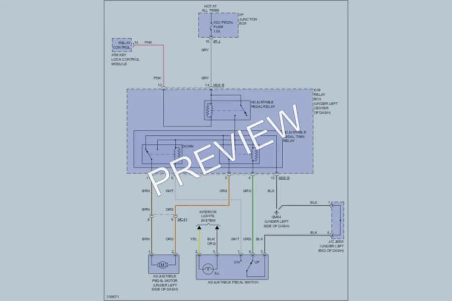 2011 Hyundai Veracruz Power Seats wiring diagram preview