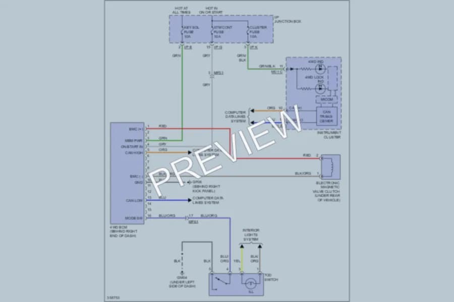 2011 Hyundai Veracruz Transmission wiring diagram preview