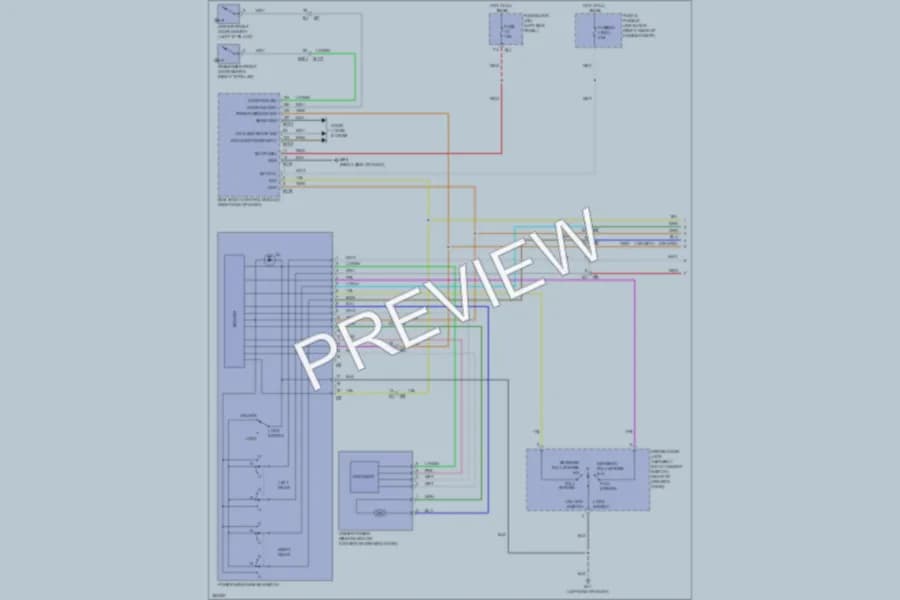 2011 Infiniti FX50 Power Windows wiring diagram preview
