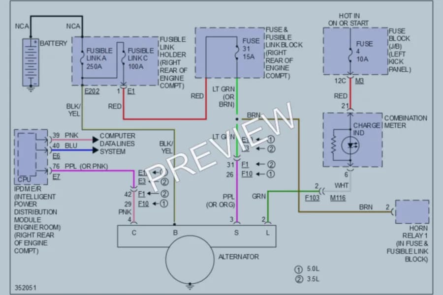 2011 Infiniti FX50 Starting Charging wiring diagram preview